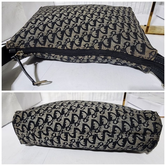 Authentic CHRISTIAN DIOR Diorissimo Trotter Messenger Bag Navy Blue/Grey - Picture 5 of 12